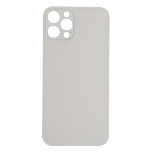 Back Glass Compatible for iPhone 12 Pro (Large Camera Hole) (Aftermarket) - White